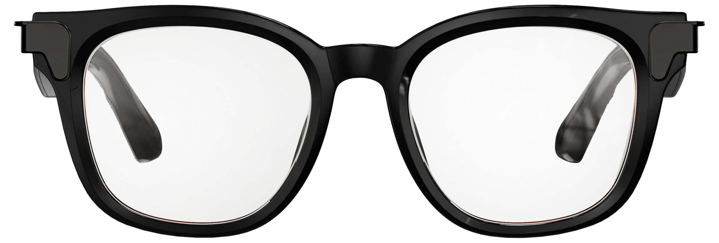 Scout One AI camera glasses — black front 1